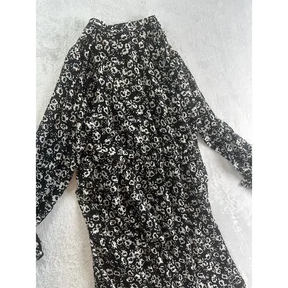 J. Crew Mercantile Blossom Print Dress – Black & White – Size M - Picture 7 of 10